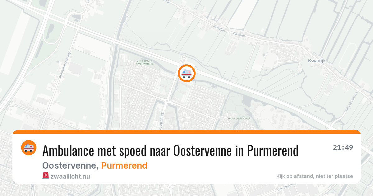 Ambulance met spoed naar Oostervenne in Purmerend — 14 mei 2026