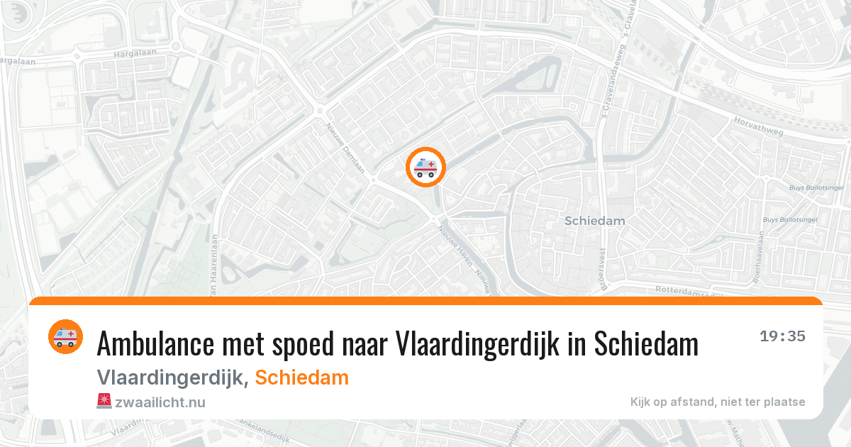 Ambulance met spoed naar Vlaardingerdijk in Schiedam — 11 jul 2026