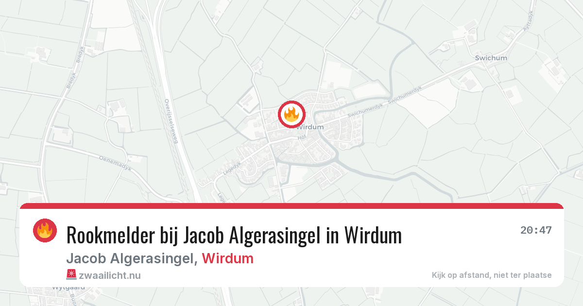 Rookmelder bij Jacob Algerasingel in Wirdum — 22 feb 2026
