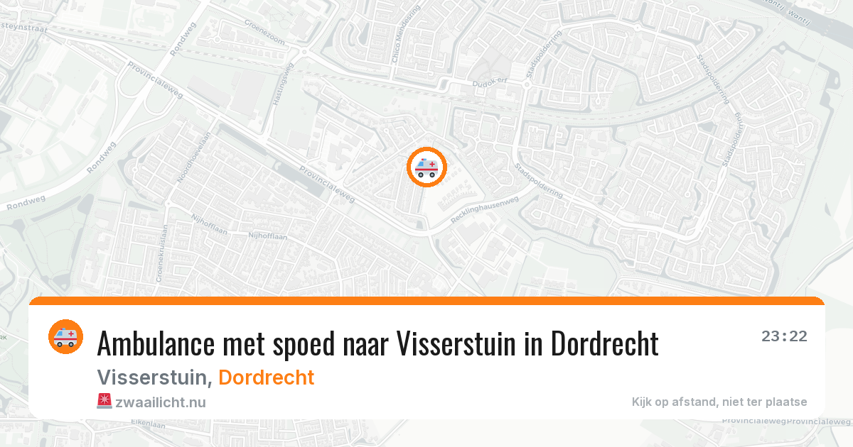 Ambulance met spoed naar Visserstuin in Dordrecht — 25 mrt 2026