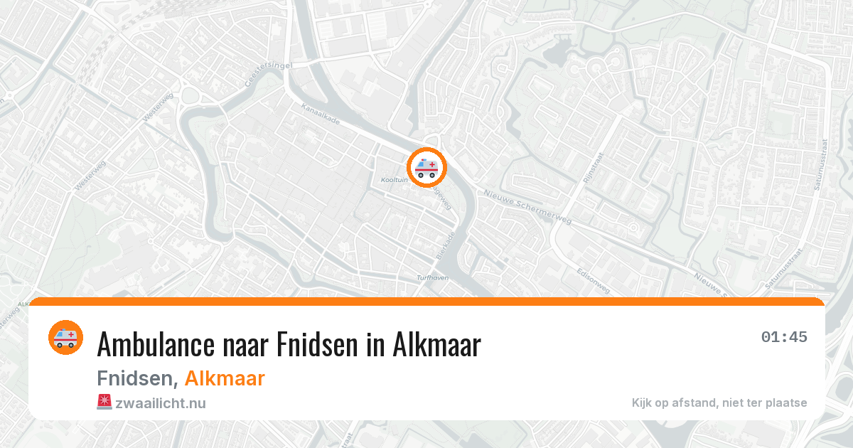 Ambulance naar Fnidsen in Alkmaar — 24 mei 2026