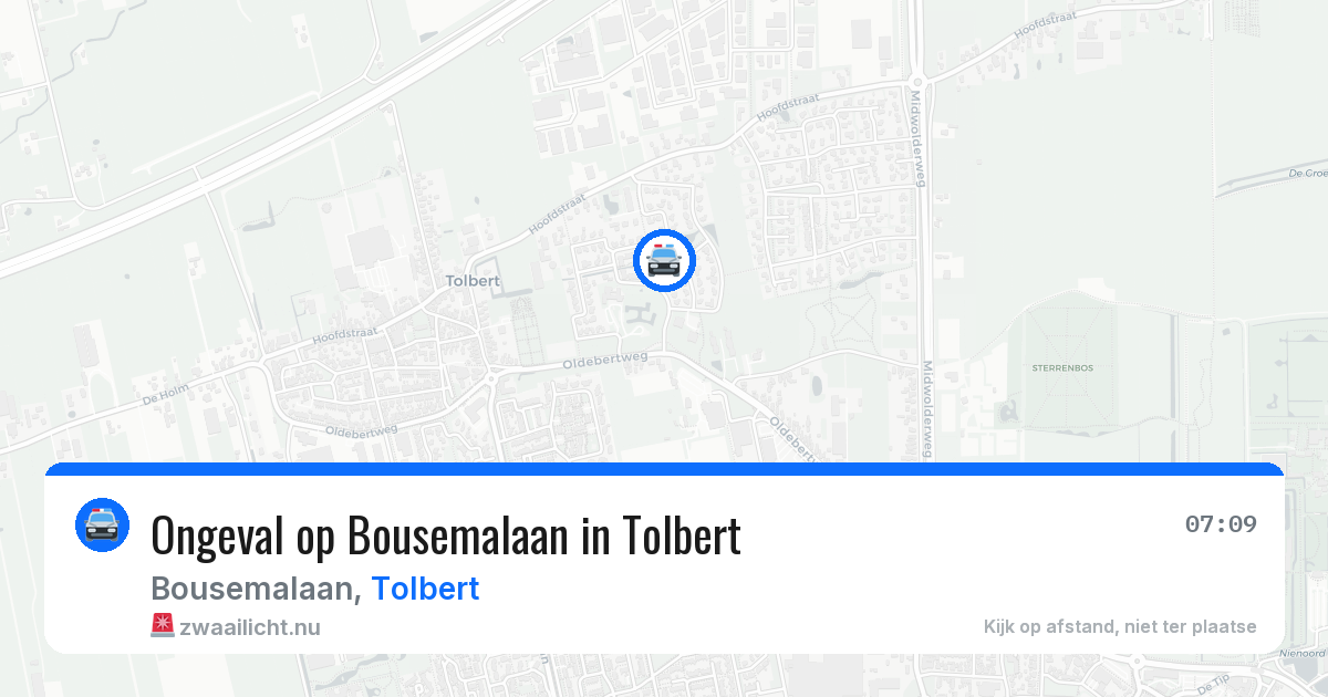 Ongeval op Bousemalaan in Tolbert — 15 jul 2026