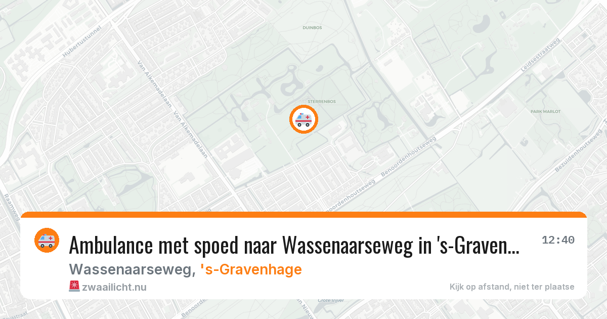 Ambulance met spoed naar Wassenaarseweg in 's-Gravenhage — 21 jul 2026