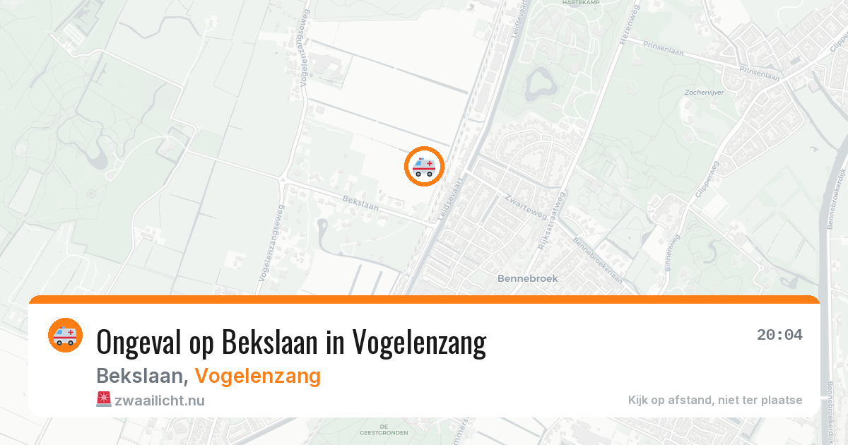 Ongeval op Bekslaan in Vogelenzang — 10 mei 2026
