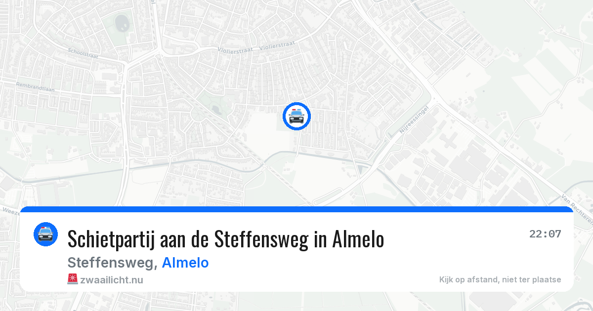 Schietpartij aan de Steffensweg in Almelo — 19 apr 2026