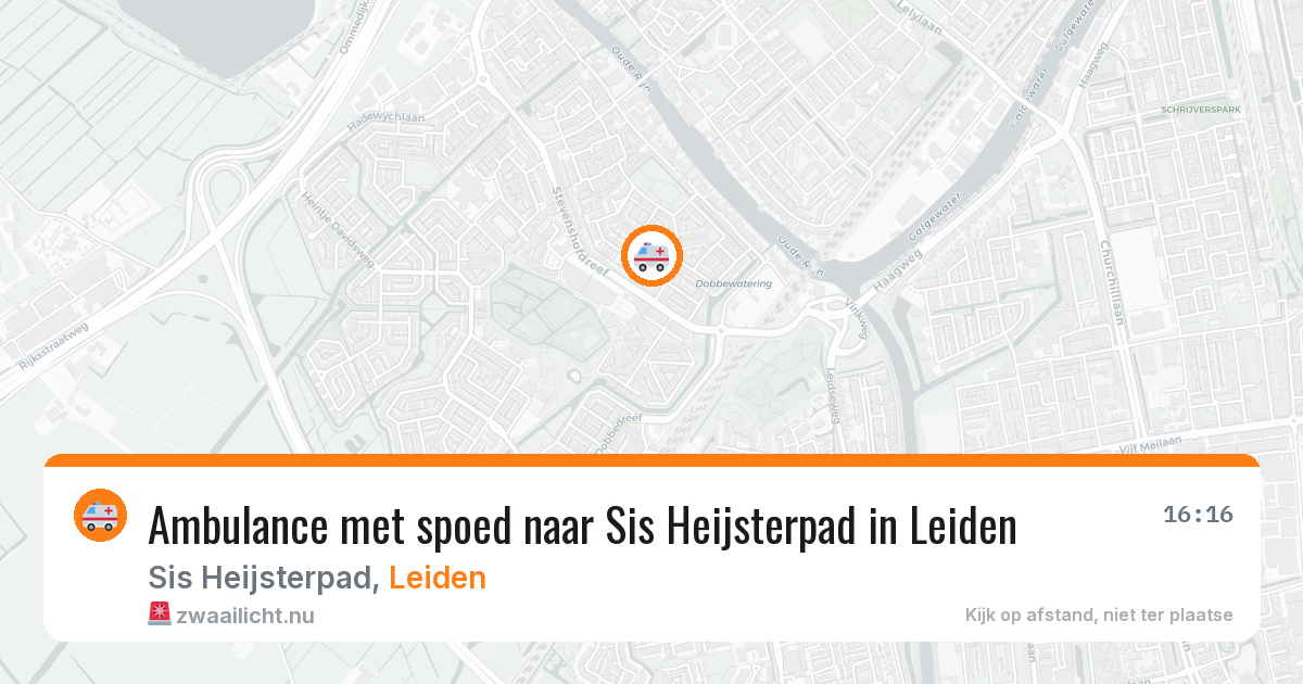 Ambulance met spoed naar Sis Heijsterpad in Leiden — 19 mrt 2026