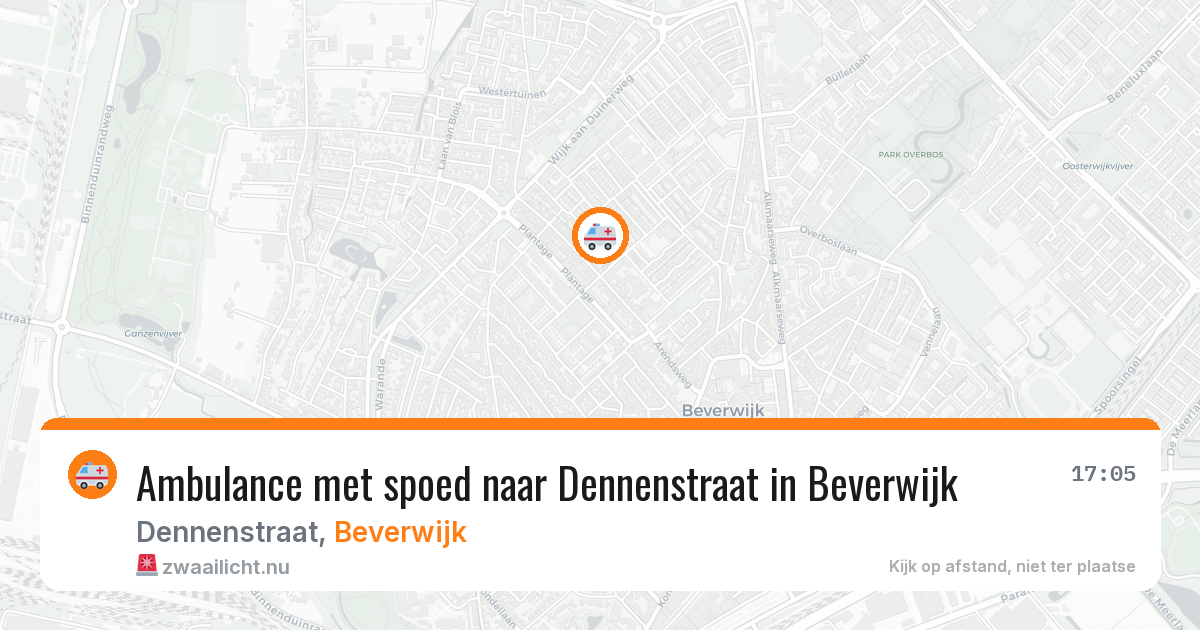 Ambulance met spoed naar Dennenstraat in Beverwijk — 23 jul 2026