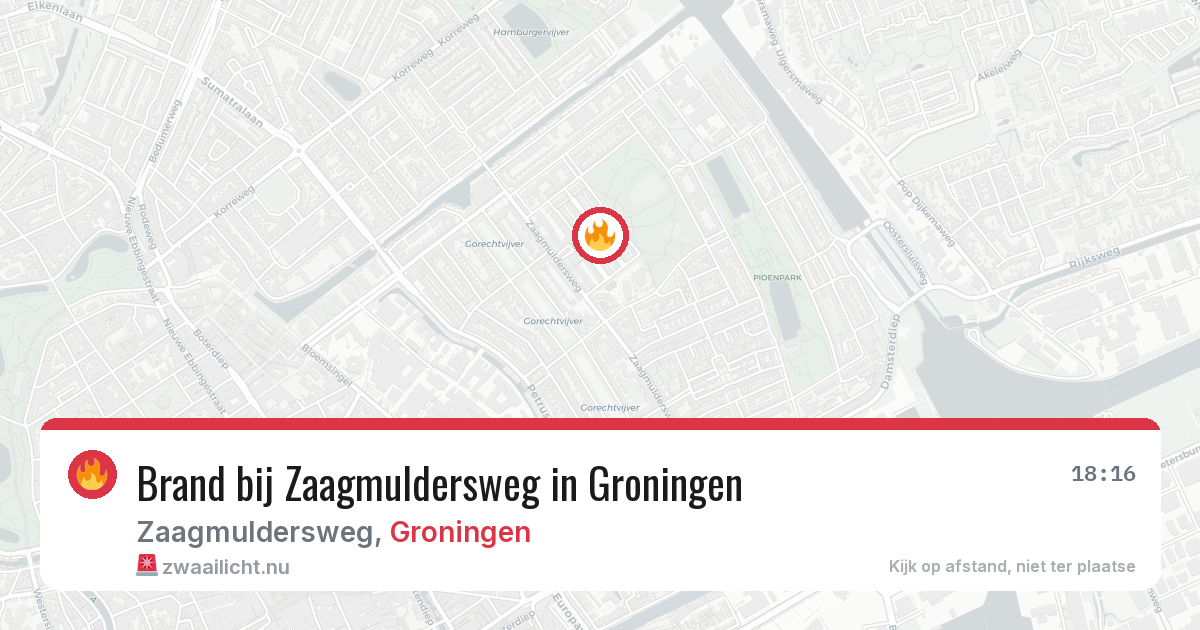 Brand bij Zaagmuldersweg in Groningen — 9 jul 2026