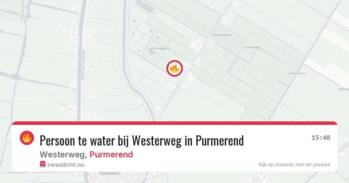 Persoon te water bij Westerweg in Purmerend — 5 jun 2026
