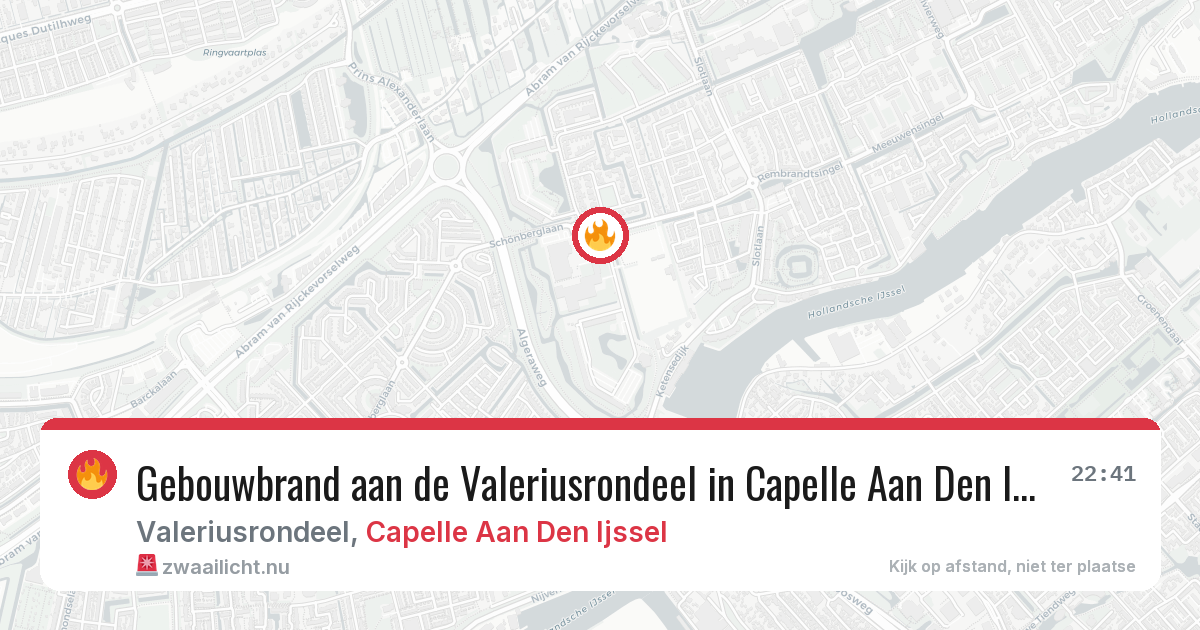 Gebouwbrand aan de Valeriusrondeel in Capelle Aan Den Ijssel — 12 apr 2026