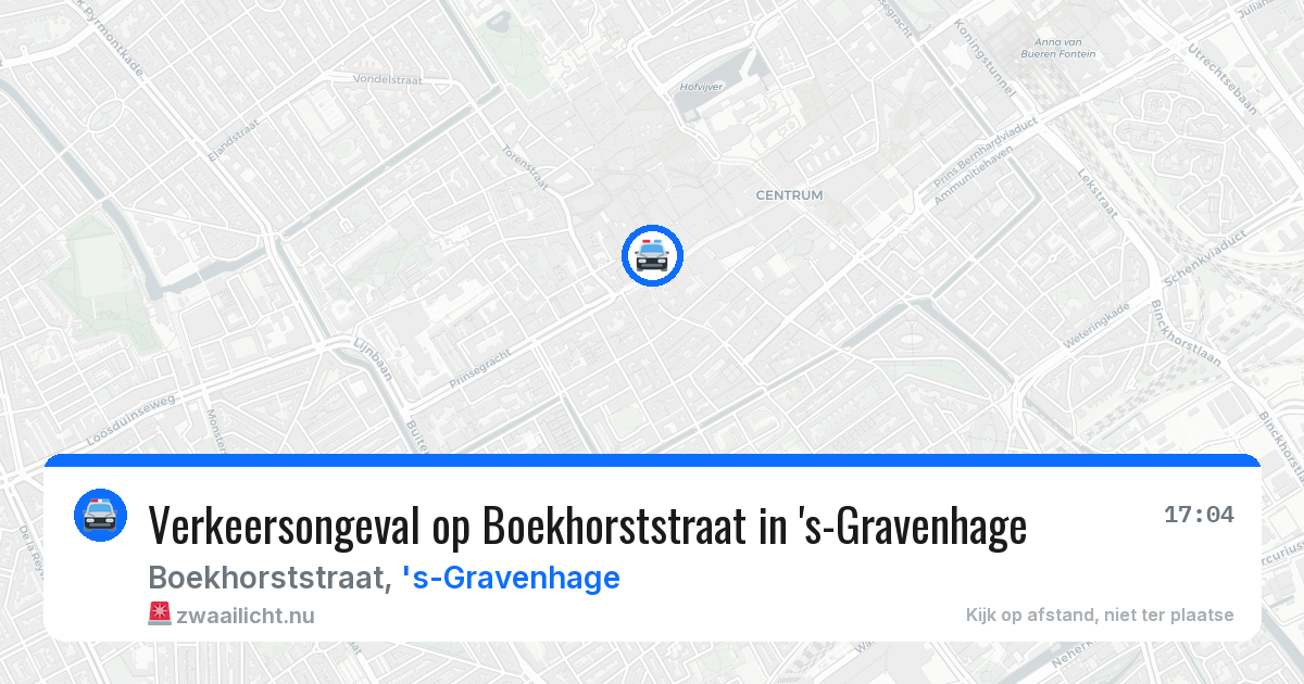 Verkeersongeval op Boekhorststraat in 's-Gravenhage — 19 mrt 2026