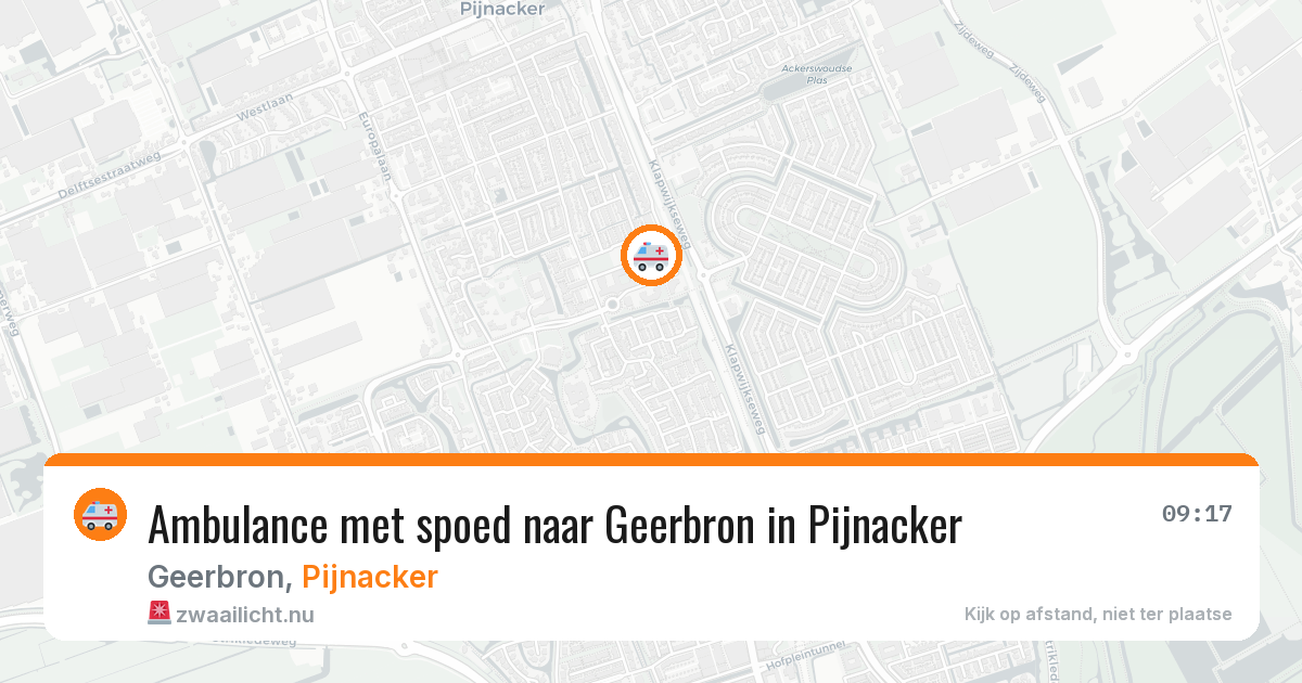 Ambulance met spoed naar Geerbron in Pijnacker — 30 apr 2026