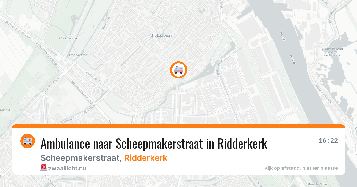 Ambulance naar Scheepmakerstraat in Ridderkerk — 22 jul 2026