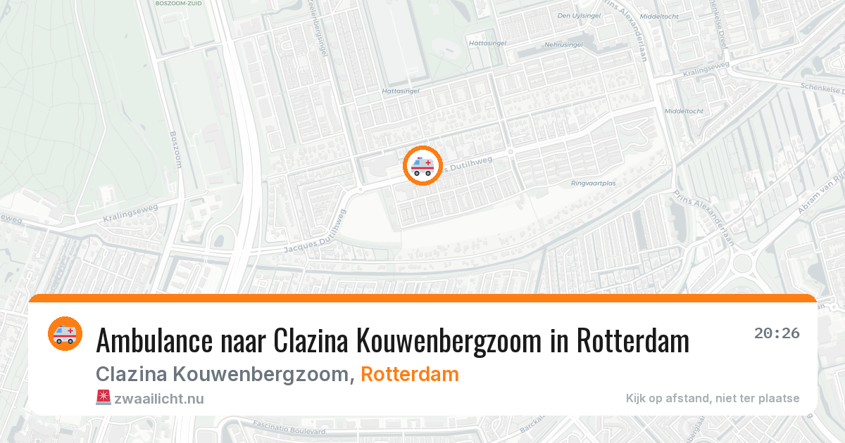 Ambulance naar Clazina Kouwenbergzoom in Rotterdam — 19 jul 2026