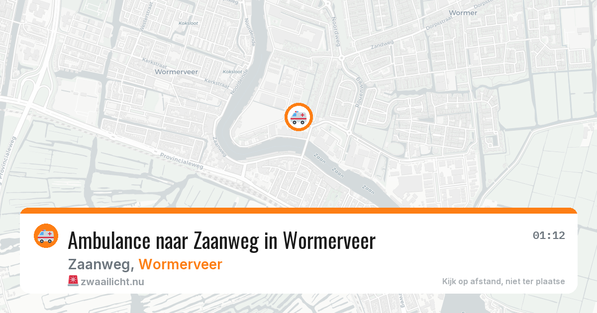 Ambulance naar Zaanweg in Wormerveer — 10 jul 2026