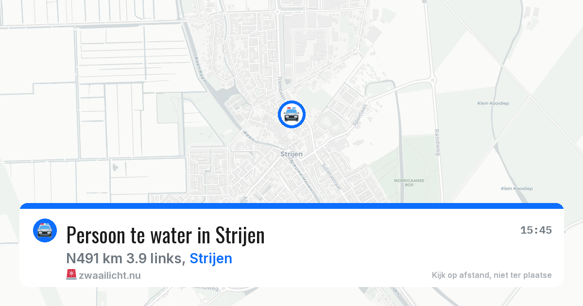 Persoon te water in Strijen — 20 mrt 2026