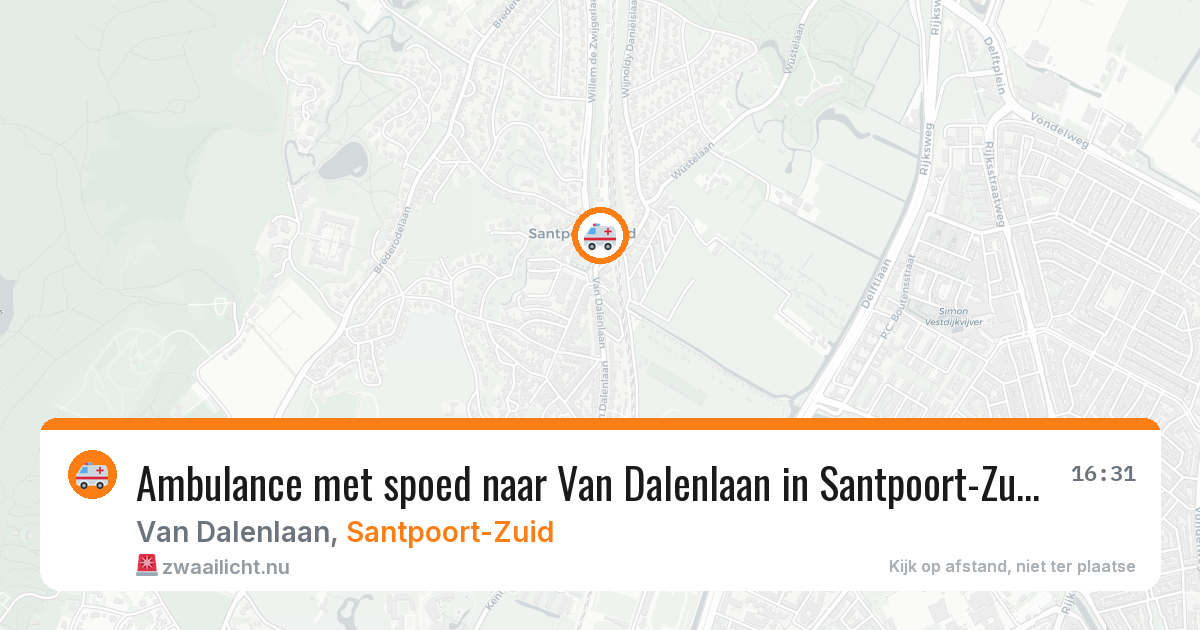 Ambulance met spoed naar Van Dalenlaan in Santpoort-Zuid — 25 feb 2026