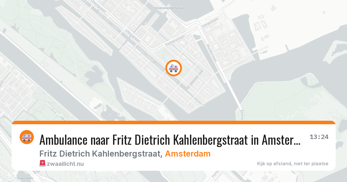 Ambulance naar Fritz Dietrich Kahlenbergstraat in Amsterdam — 14 jul 2026