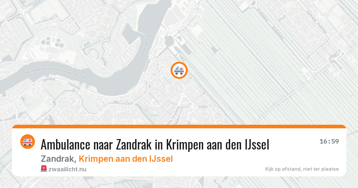 Ambulance naar Zandrak in Krimpen aan den IJssel — 26 jul 2026