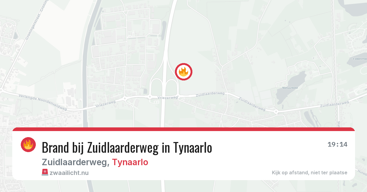 Brand bij Zuidlaarderweg in Tynaarlo — 4 jun 2026