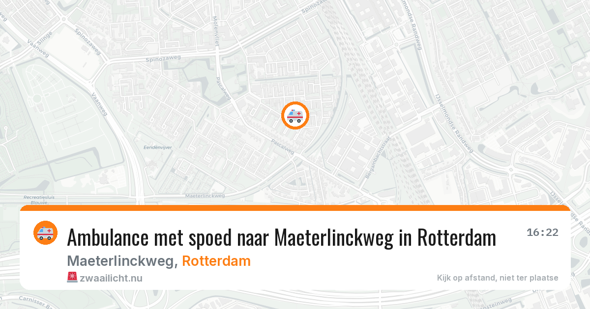 Ambulance met spoed naar Maeterlinckweg in Rotterdam — 24 jul 2026