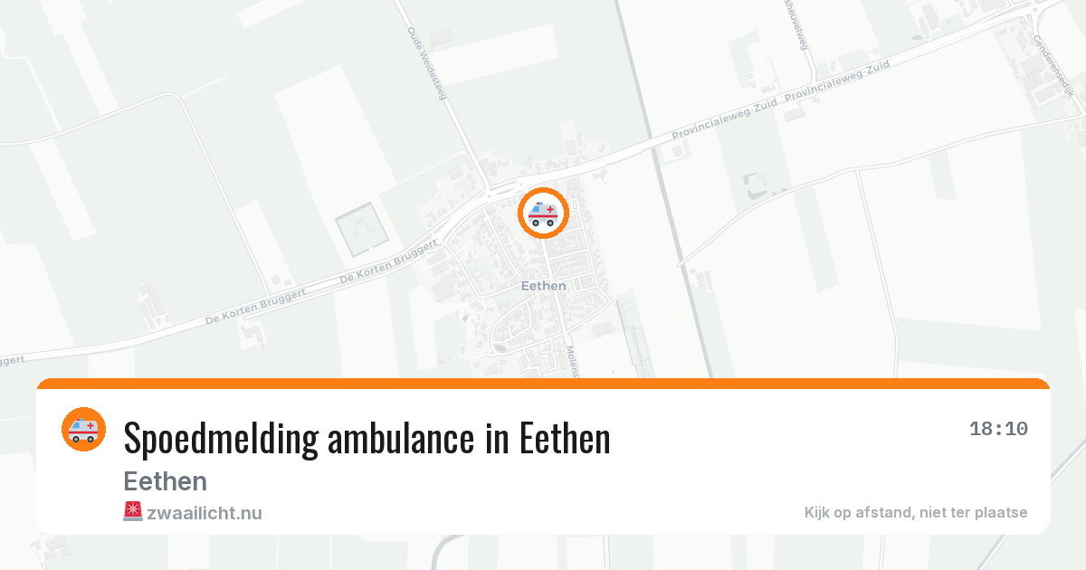 Spoedmelding ambulance in Eethen — 13 apr 2026