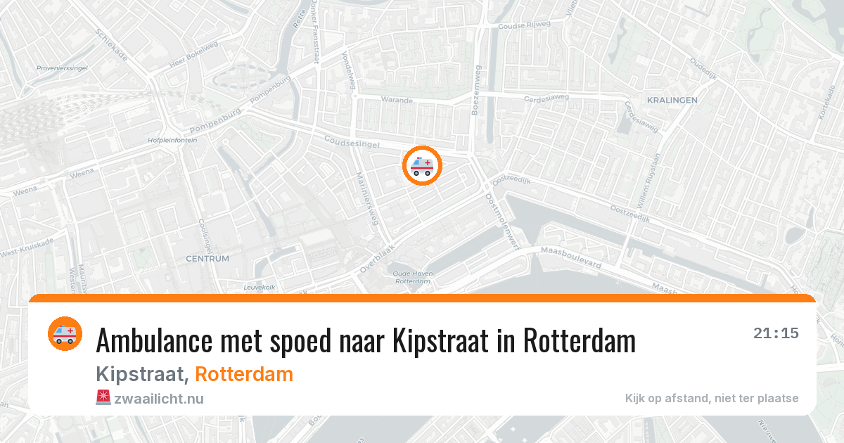 Ambulance met spoed naar Kipstraat in Rotterdam — 9 mei 2026