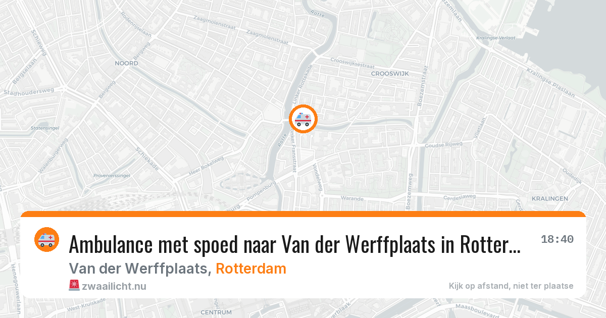 Ambulance met spoed naar Van der Werffplaats in Rotterdam — 21 jul 2026