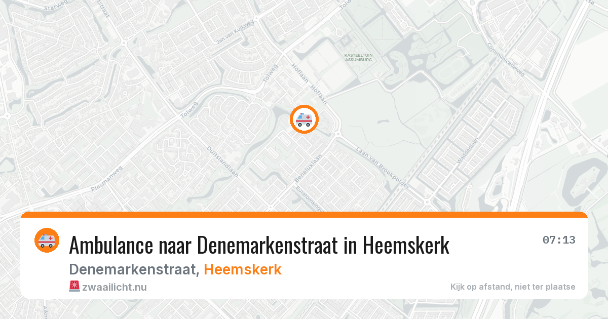 Ambulance naar Denemarkenstraat in Heemskerk — 23 jul 2026