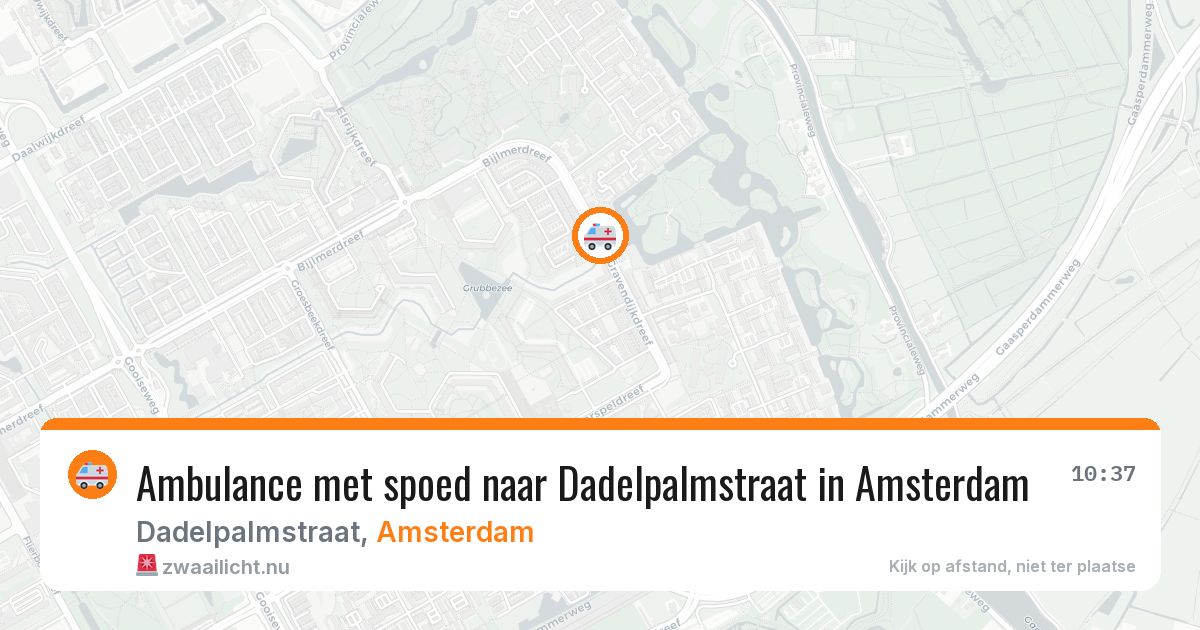 Ambulance met spoed naar Dadelpalmstraat in Amsterdam — 27 jul 2026