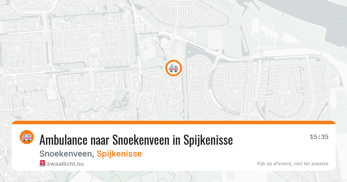 Ambulance naar Snoekenveen in Spijkenisse — 16 jul 2026