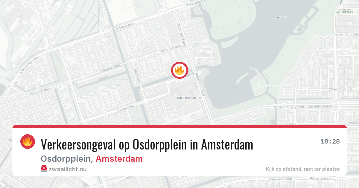 Verkeersongeval op Osdorpplein in Amsterdam — 27 mei 2026