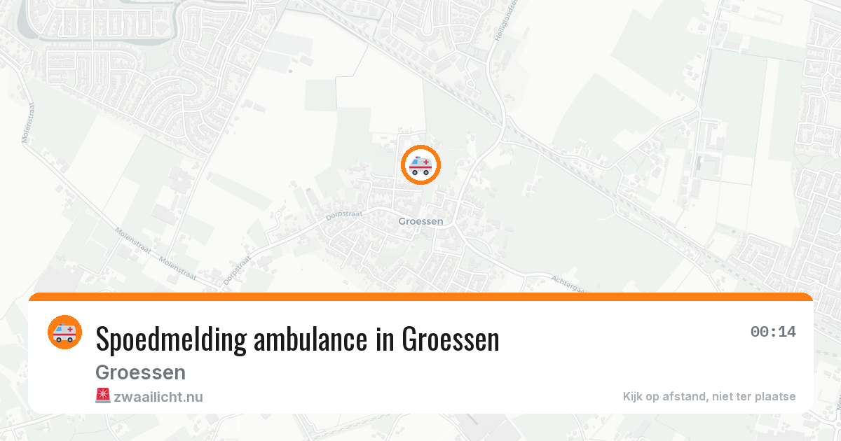 Spoedmelding ambulance in Groessen — 24 jul 2026