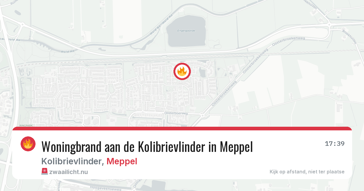 Woningbrand aan de Kolibrievlinder in Meppel — 18 jul 2026