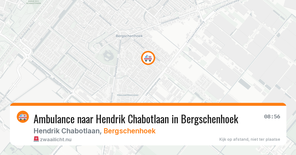 Ambulance naar Hendrik Chabotlaan in Bergschenhoek — 11 jul 2026