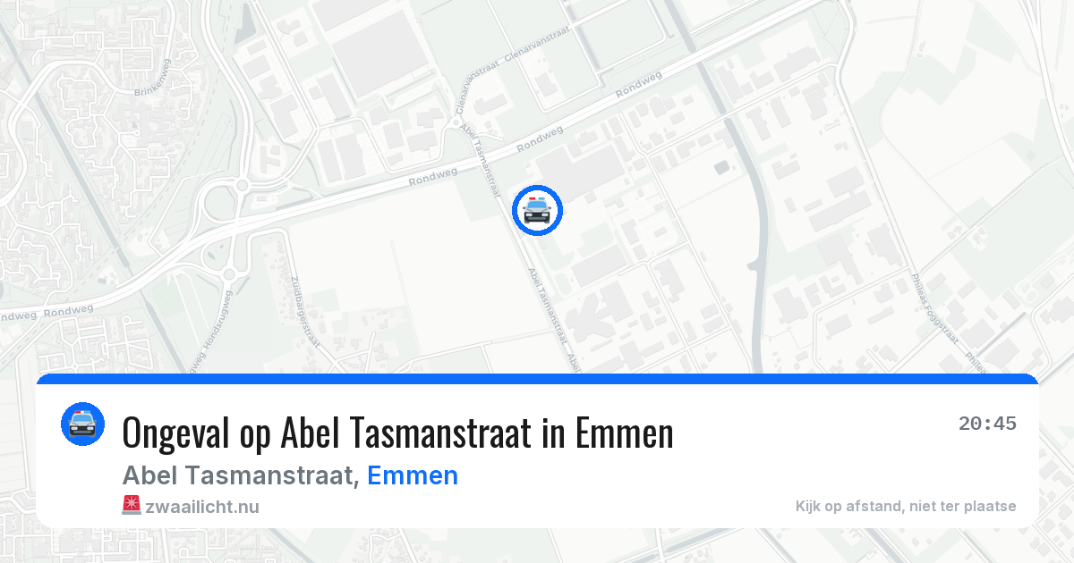 Ongeval op Abel Tasmanstraat in Emmen — 26 apr 2026