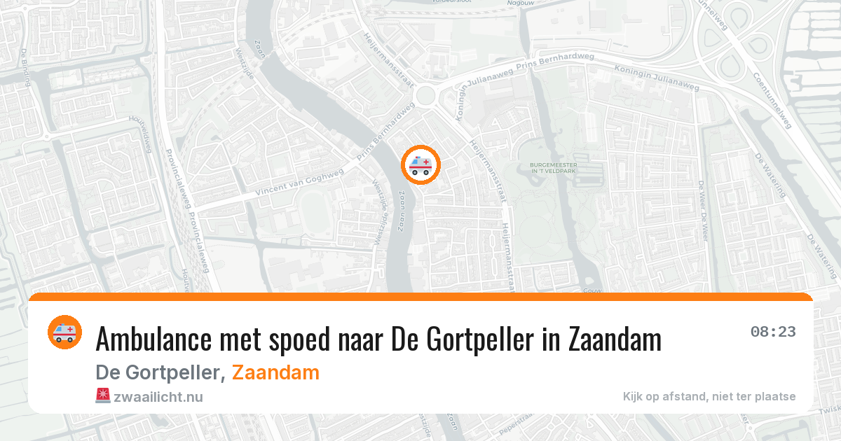 Ambulance met spoed naar De Gortpeller in Zaandam — 21 mrt 2026