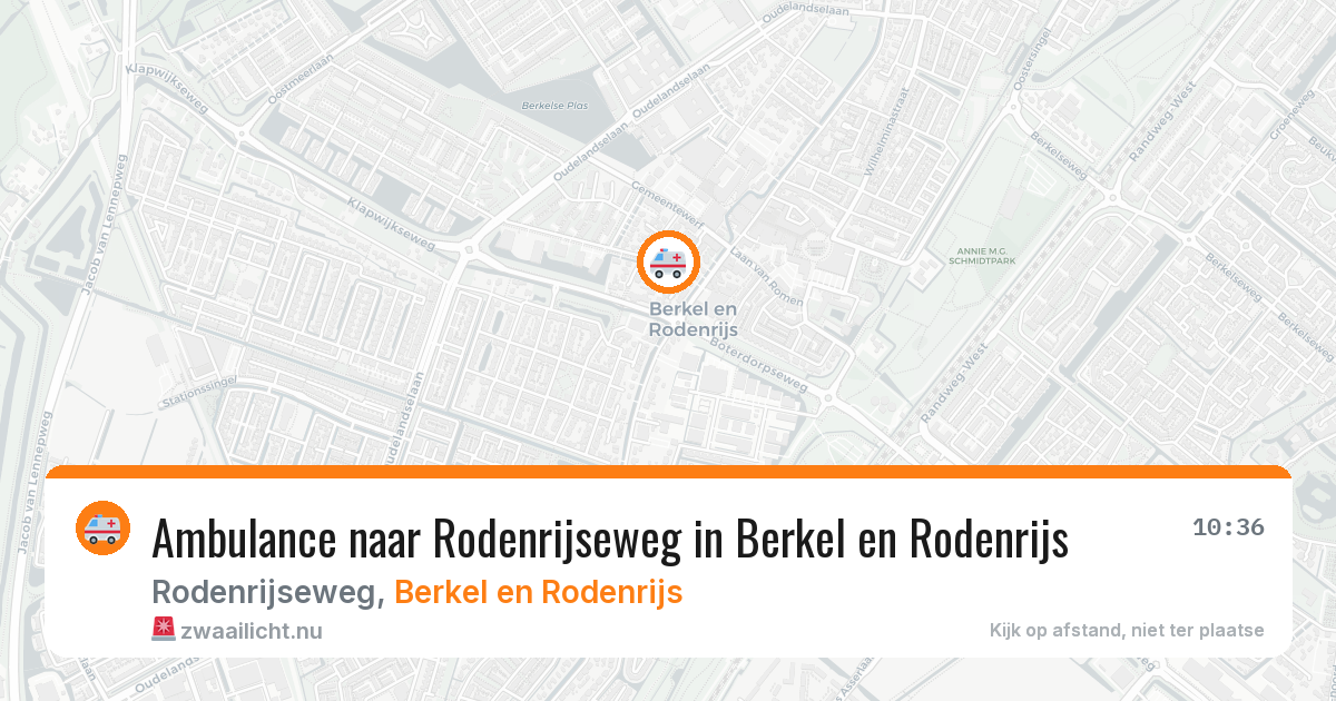 Ambulance naar Rodenrijseweg in Berkel en Rodenrijs — 12 jul 2026