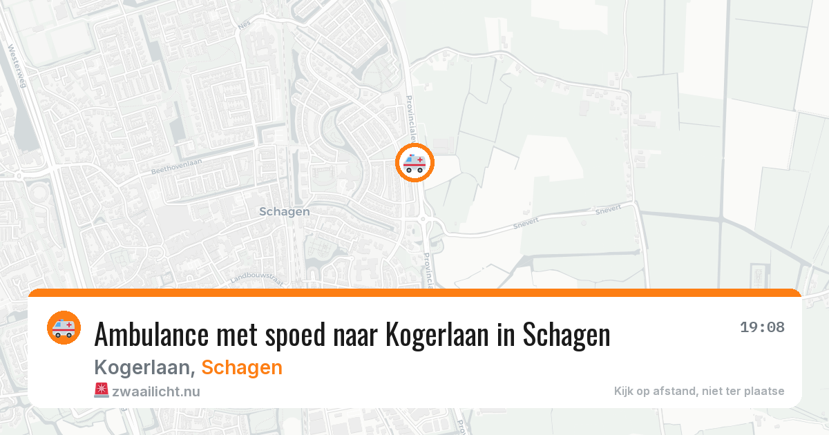 Ambulance met spoed naar Kogerlaan in Schagen — 16 jul 2026