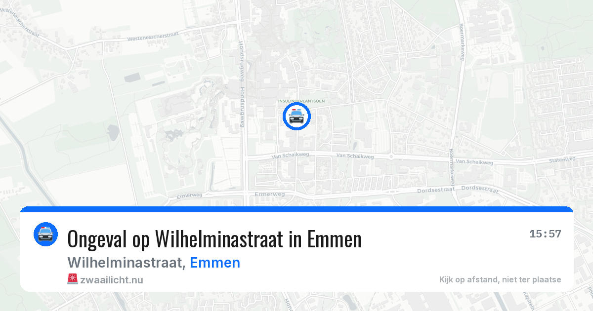 Ongeval op Wilhelminastraat in Emmen — 11 jul 2026