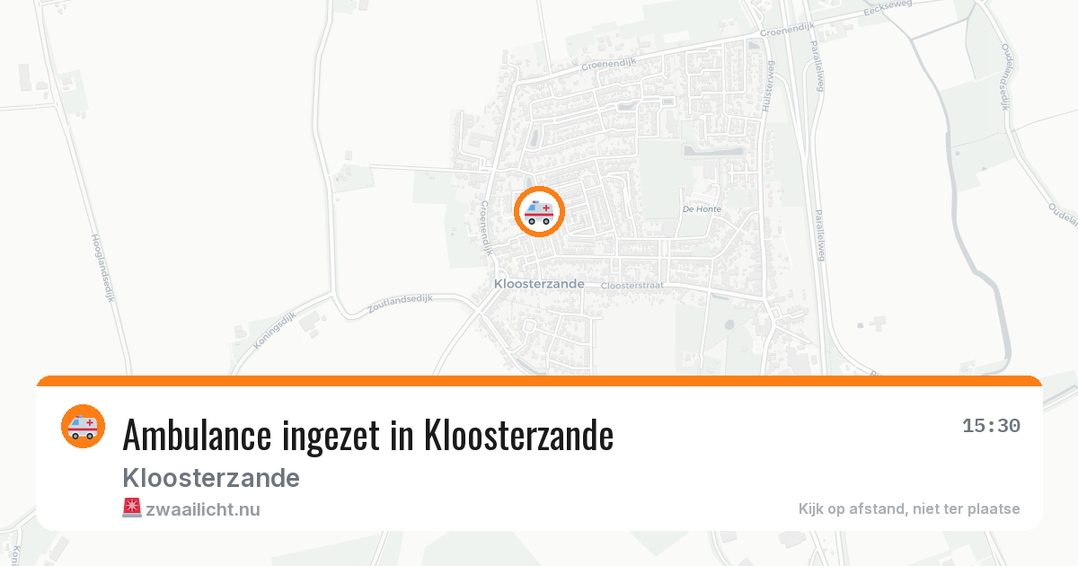 Ambulance ingezet in Kloosterzande — 21 jul 2026