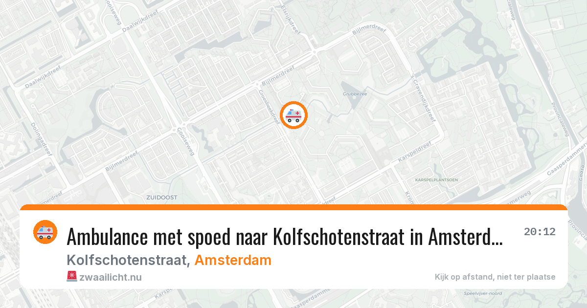 Ambulance met spoed naar Kolfschotenstraat in Amsterdam — 23 jul 2026