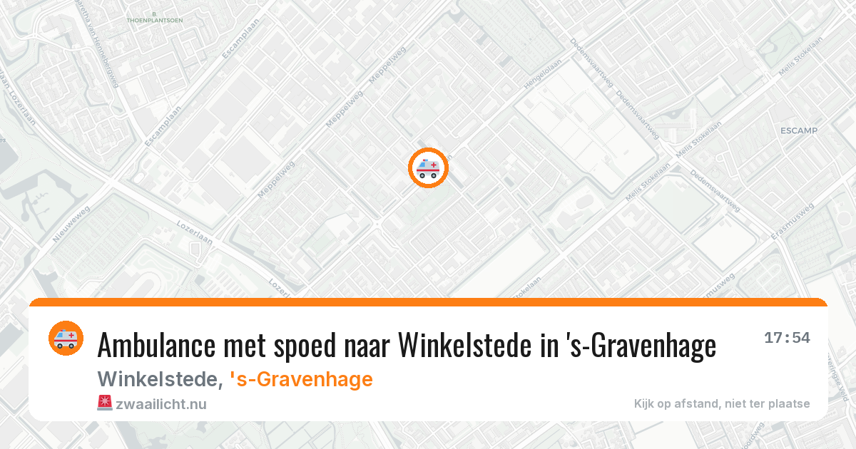 Ambulance met spoed naar Winkelstede in 's-Gravenhage — 8 mei 2026