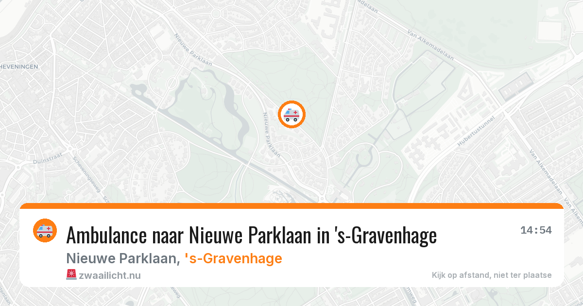 Ambulance naar Nieuwe Parklaan in 's-Gravenhage — 17 mrt 2026