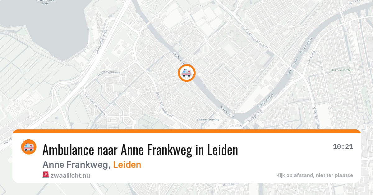 Ambulance naar Anne Frankweg in Leiden — 22 jul 2026