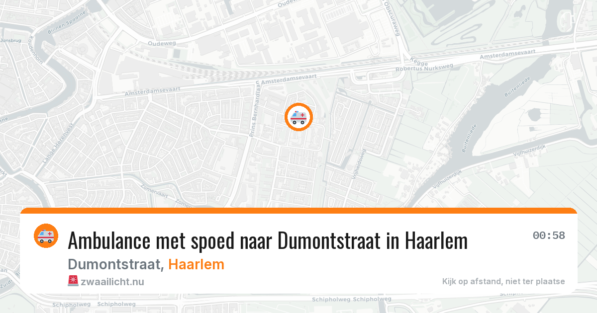 Ambulance met spoed naar Dumontstraat in Haarlem — 17 jul 2026