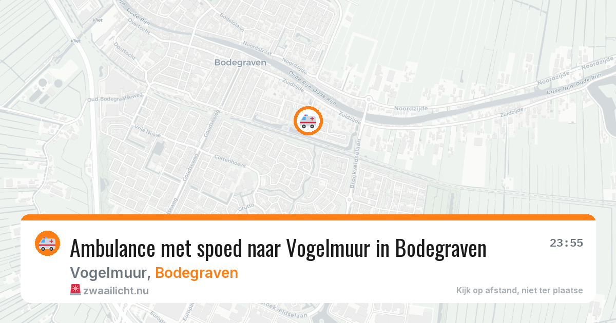 Ambulance met spoed naar Vogelmuur in Bodegraven — 15 feb 2026