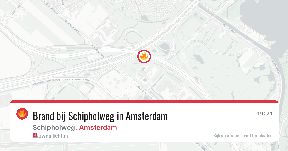 Brand bij Schipholweg in Amsterdam — 25 mei 2026