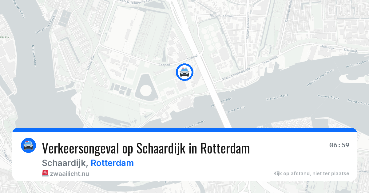 Verkeersongeval op Schaardijk in Rotterdam — 16 jul 2026