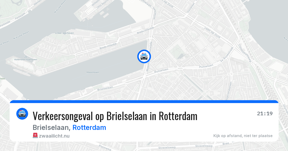 Verkeersongeval op Brielselaan in Rotterdam — 25 jul 2026